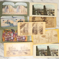 Lot 142 - Grouping Of Nine Antique Stereo Optic Stereo View Cards Depicting Landmarks Including Notre Dame, The Harbor Of Yokohama, Japan, Lone Star Geyser, Yellowstone National Park, And Others