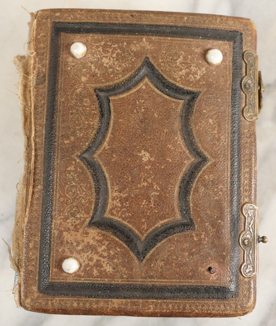 Lot 146 - Antique Photo Album With Missing Spine Covering Containing 28 Tintypes And 18 Carte De Visite C.D.V. Photos, Pinney And Skinner Families, Many Identified (All Pages Included In Pictures)