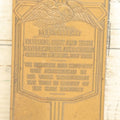 Lot 021 - Antique National Boot And Shoe Manufacturer's Association Member Plaque Award, Given To Mr. H.J Boardman, Chrysler Building, New York City