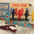 Lot 034 - Vintage "Spin 'Em" Target Game, By All Metal Products Company, No. 2582, Wyandotte Michigan, Works, Mostly Complete, With Cork Gun