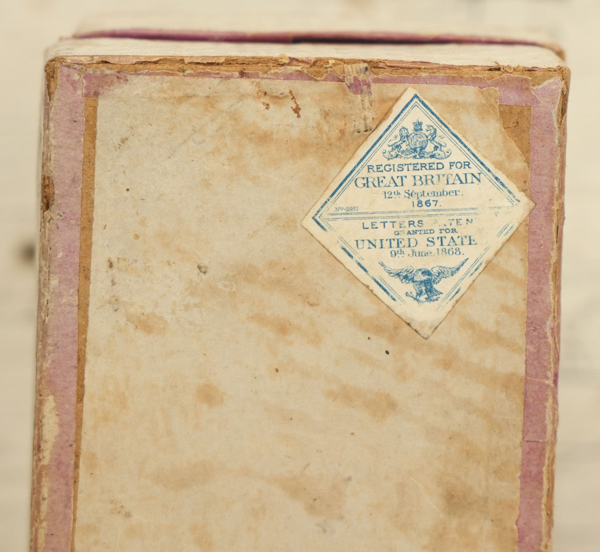 Lot 035 - Antique Henry Matier & Co. Linen Handkerchief Advertising Box With Woman On Front, Belfast, Ireland, With Interior Compartments, Gentlemen's Linen Handkerchiefs, French Finish, No. 419
