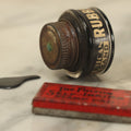 Lot 040 - Vintage Faux Spilled Inkpot Novelty Toy With Stamp Pad Tin, Made In Japan, Small Tin Ink Blob Looks Like Spilled Ink