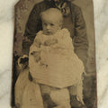 Lot 095 - Single Antique Tintype Photograph, "Not-So-Hidden Mother" With A Baby Being Held By A Mother With Head Cropped Out Of Photo