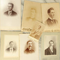 Lot 103 - Grouping Of Six Antique Cabinet Card Photographs Of Men And One Carte De Visite C.D.V. Photograph Of A Young Man, Photos From Montreal, New York, Etc.