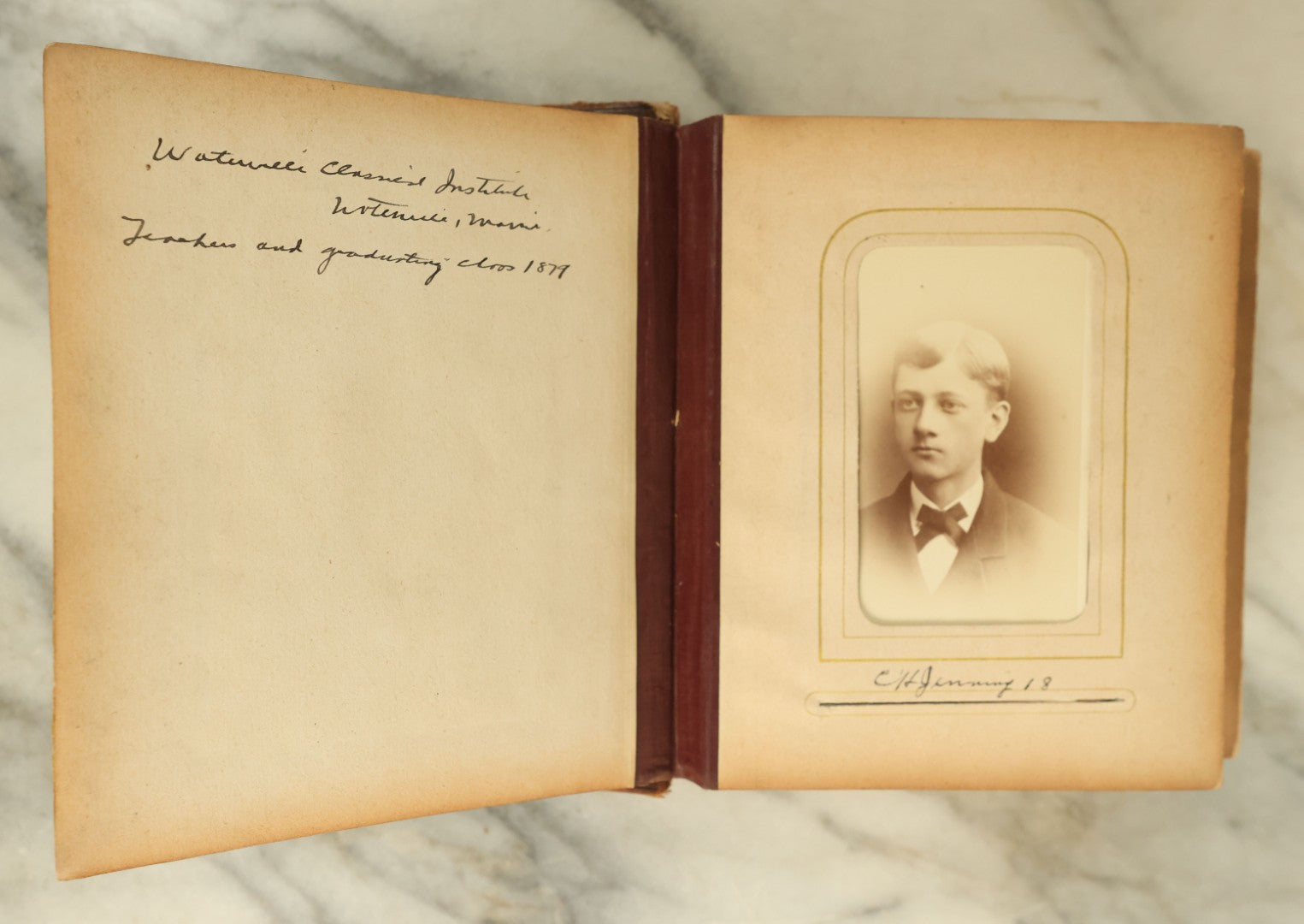 Lot 105 - Antique Carte De Visite Photograph Album With 40+ C.D.V. Photos, Note Spine Covering Lost, Album In Fair Condition, Binding Loose (All Photos Shown)