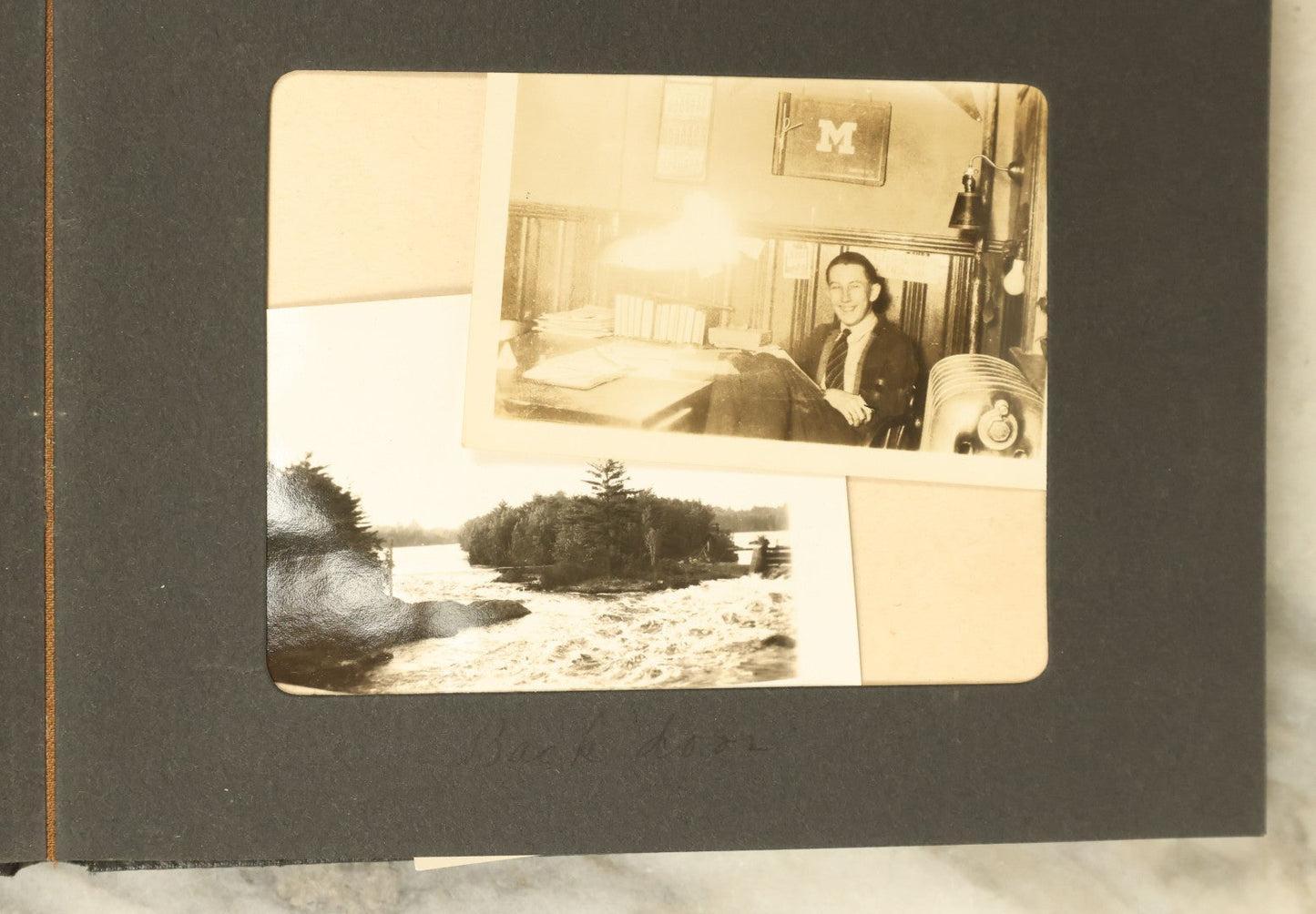 Lot 110 - Vintage Snapshot Photo Album With Dozens Of Photos, Including Cats, Stonehenge, Soldiers, May Day, And More