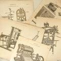 Lot 118 - Grouping Of Five Early Engraving Prints Of Printing Press Machinery And Apparatus