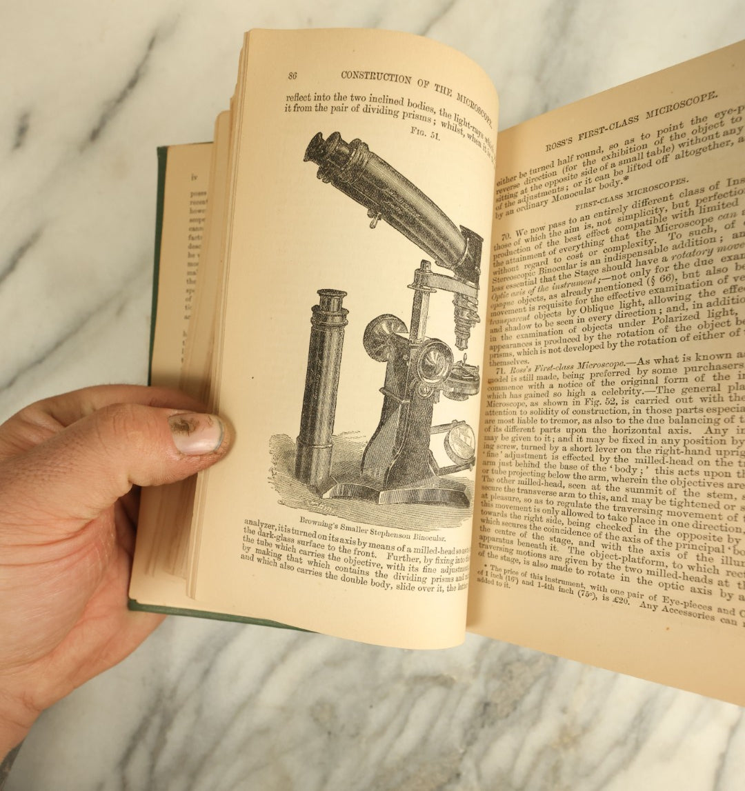 Lot 123 - "The Microscope And Its Revelations" Antique Book By William B. Carpenter, Illustrated By Twenty-Six Plates And Five Hundred Wood-Engravings, Published 1881