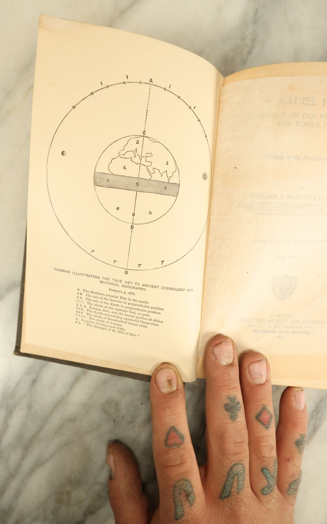 Lot 127 - "Paradise Found: The Cradle Of The Human Race At The North Pole, A Study Of The Prehistoric World" Antique Book By William F. Warren, Illustrated, Fifth Edition, Published 1885, Covering Esoteric History