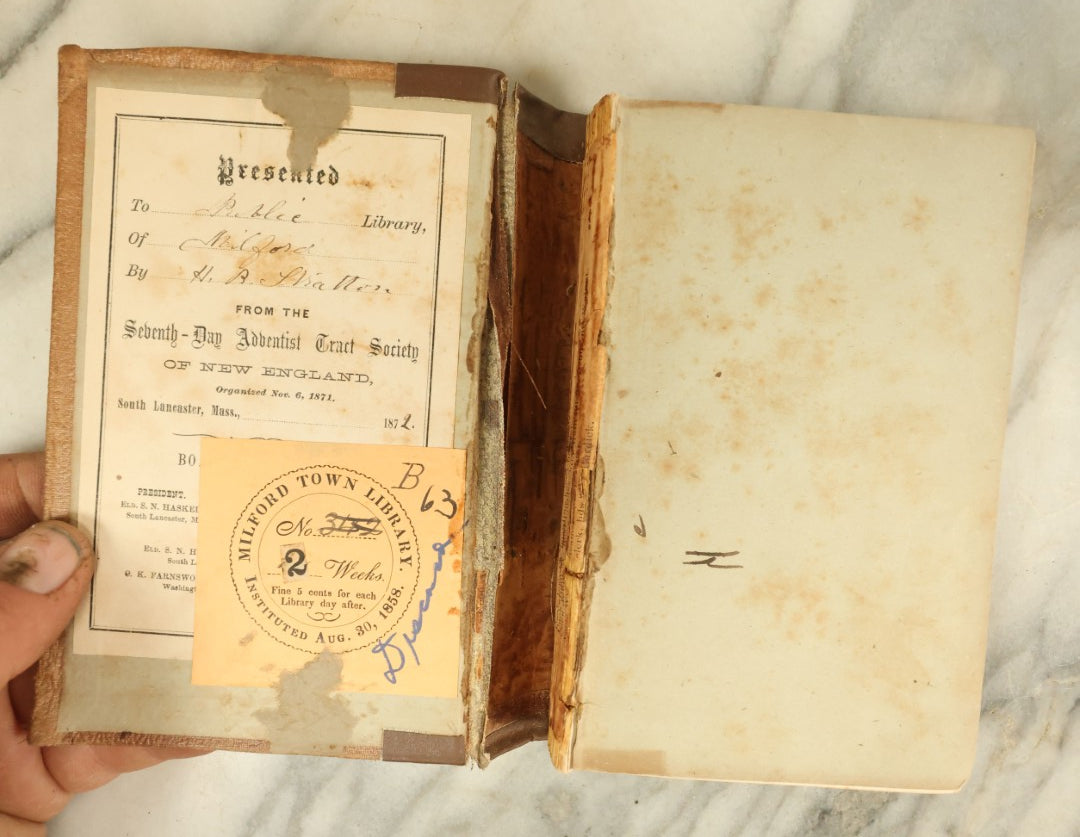 Lot 134 - "The Autobiography Of Elder Joseph Bates; Embracing A Long Life On Shipboard With Sketches Of The Atlantic And Pacific Oceans, The Baltic And Mediterranean Seas" Antique Book, Circa 1860s