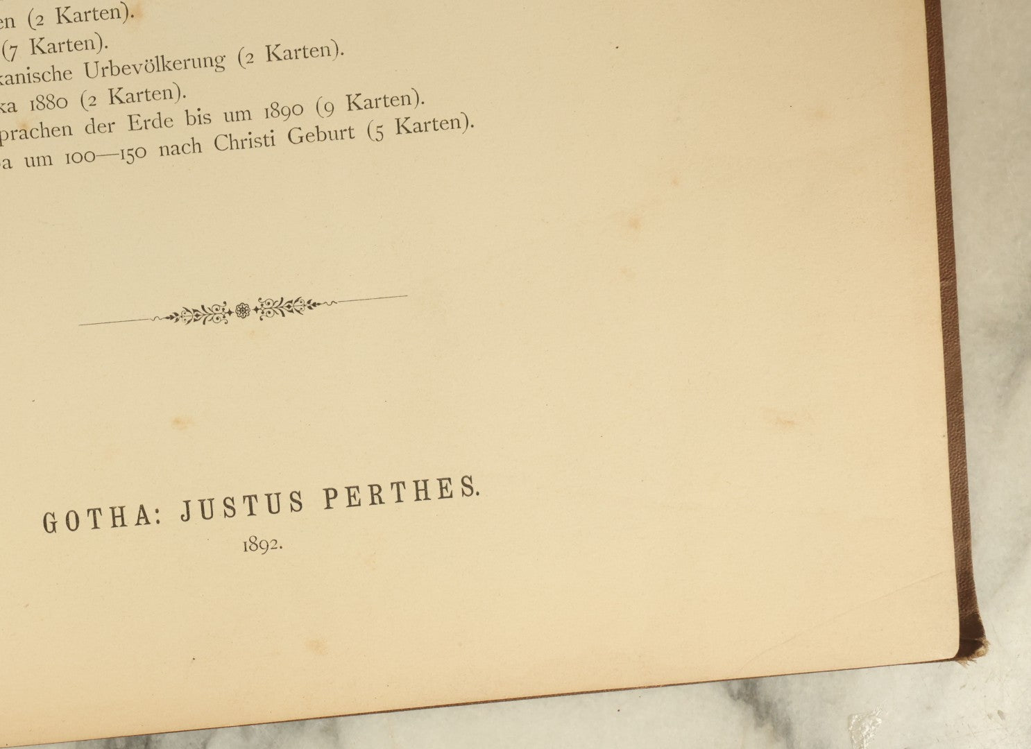 Lot 137 - "Atlas Of Ethnology" Antique German World Atlas With Many Maps And Figures, "Atlas Der Völkerkunde" Published 1892