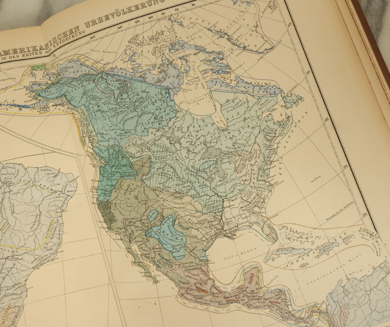 Lot 137 - "Atlas Of Ethnology" Antique German World Atlas With Many Maps And Figures, "Atlas Der Völkerkunde" Published 1892