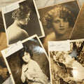 Lot 143 - Grouping Of Six Antique Headshot And Pinup Photos Of Actresses, Dancers, Including Marion Davies, Virginia Pearson, Others