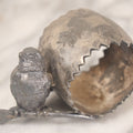 Lot 050 - Antique Silver Plate Figural Napkin Ring With Bird / Chick / Chicken, Wishbone, And Cracked Egg Motif, By Barbour Silverplate Company, U.S.