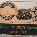 Lot 061 - Vintage Cardboard Standee Advertisement For Reading Famous Anthracite, The Red Trademarked Coal, Marked RCB61077, Printed In U.S.A, Note Various Wear, Approximately 26-3/4" x 20"