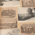 Lot 087 - Antique Scrapbook With Many Clippings Of Illustrations Of Towns And Cities In Massachusetts And New England, Including Graves, Cemeteries, Book By Worlds Fair Scrapbook Co., St. Louis, Missouri