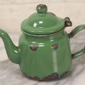 Lot 095 - Vintage Miniature Green Enamel Teapot, Note Wear, Rust
