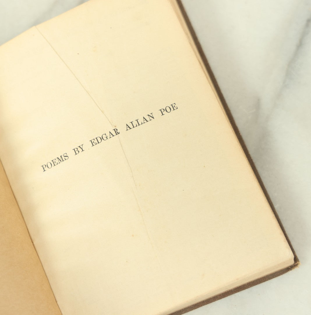 Lot 121 - "Poems By Edgar Allan Poe" Antique Book Edited And Annotated By Charles W. Kent, The Macmillan Company, Publishers, New York, London, 1916