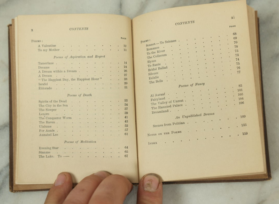 Lot 121 - "Poems By Edgar Allan Poe" Antique Book Edited And Annotated By Charles W. Kent, The Macmillan Company, Publishers, New York, London, 1916