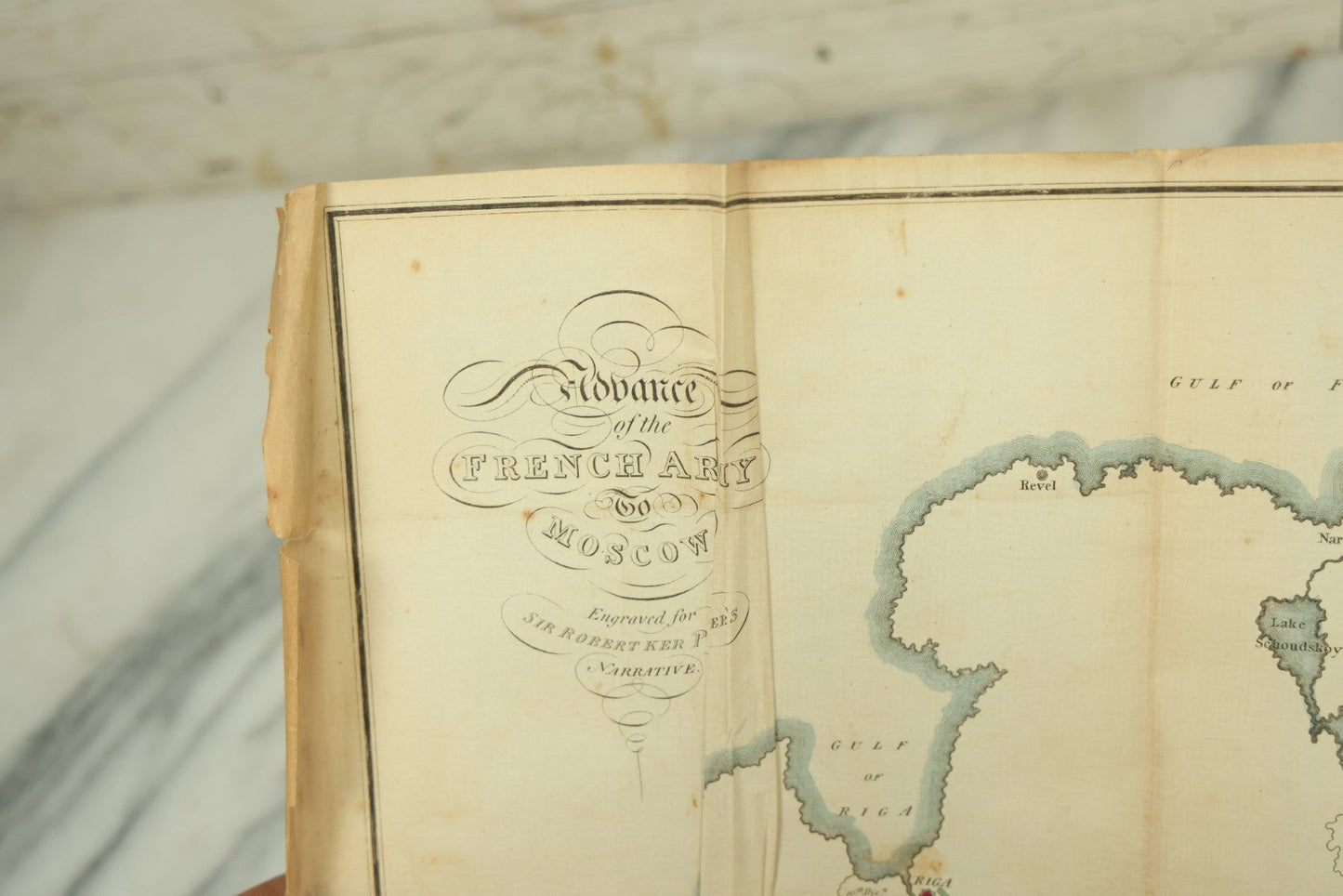 Lot 124 - "A Narrative Of The Campaign In Russia During The Year 1912" Early Antique Book By Sir Robert Ker Porter, With Fold Out Maps Of French And Russia Battles, Published By Edward J. Coale, Baltimore, 1814, Note Cover Detached