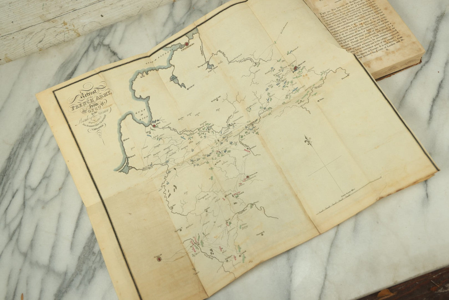 Lot 124 - "A Narrative Of The Campaign In Russia During The Year 1912" Early Antique Book By Sir Robert Ker Porter, With Fold Out Maps Of French And Russia Battles, Published By Edward J. Coale, Baltimore, 1814, Note Cover Detached