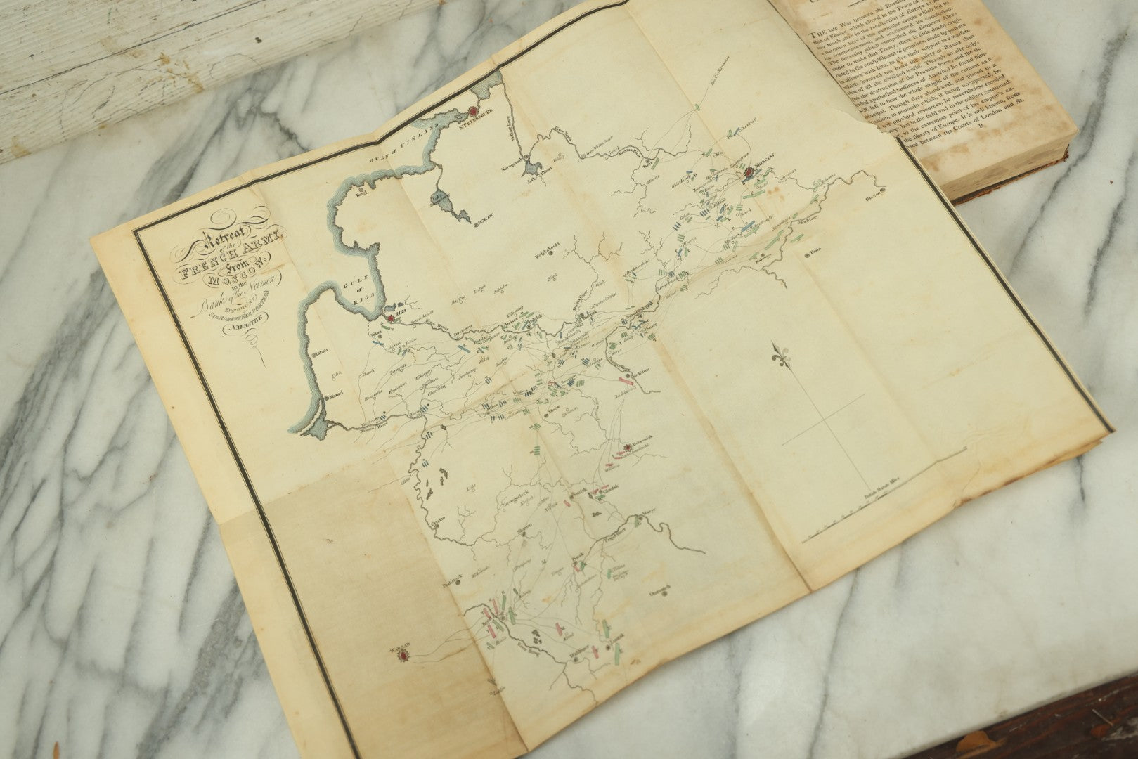 Lot 124 - "A Narrative Of The Campaign In Russia During The Year 1912" Early Antique Book By Sir Robert Ker Porter, With Fold Out Maps Of French And Russia Battles, Published By Edward J. Coale, Baltimore, 1814, Note Cover Detached