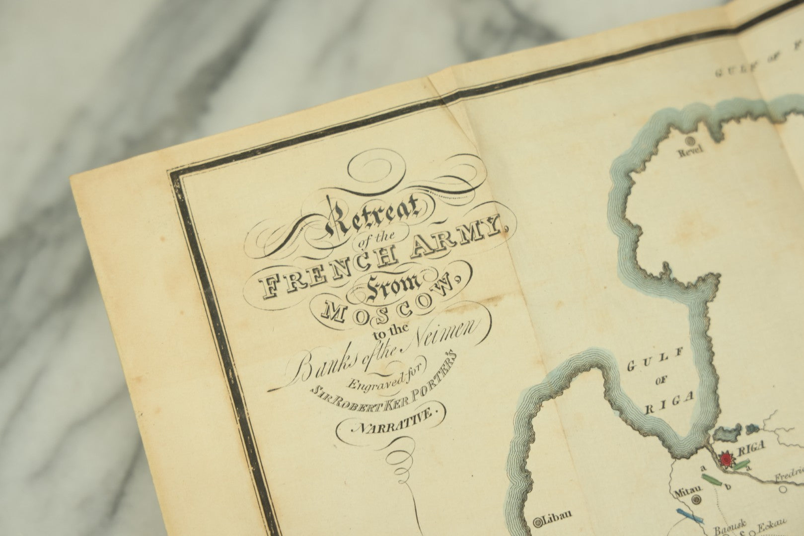 Lot 124 - "A Narrative Of The Campaign In Russia During The Year 1912" Early Antique Book By Sir Robert Ker Porter, With Fold Out Maps Of French And Russia Battles, Published By Edward J. Coale, Baltimore, 1814, Note Cover Detached
