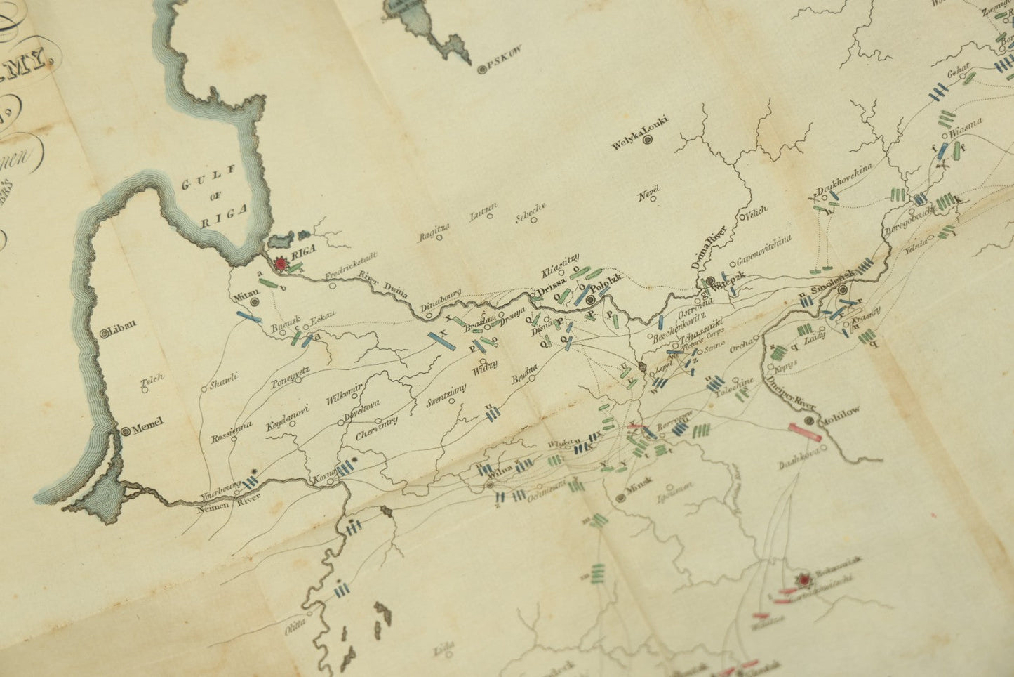 Lot 124 - "A Narrative Of The Campaign In Russia During The Year 1912" Early Antique Book By Sir Robert Ker Porter, With Fold Out Maps Of French And Russia Battles, Published By Edward J. Coale, Baltimore, 1814, Note Cover Detached
