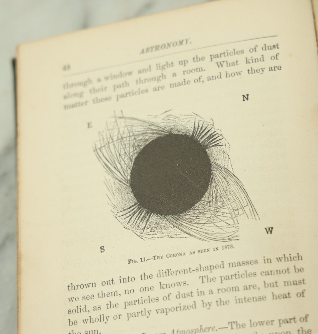 Lot 125 - "Astronomy For Schools And General Readers" Antique Book By Isaac Sharpless And George Morris Phillips, Third Edition, J.B. Lippincott Company, Publishers, Philadelphia, Copyright 1882, Illustrated