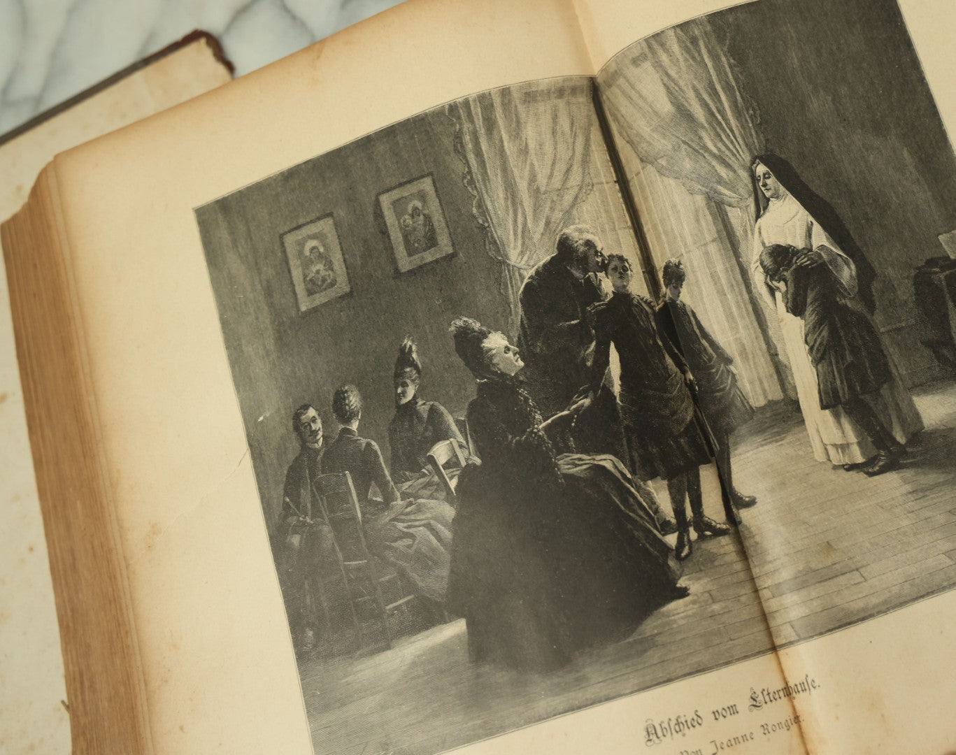 Lot 126 - Antique German Compendium Book, "Zur Guten Stunde" ("For A Pleasant Hour"), Profusely Illustrated, Deutsches Verlagshaus Publisher, Berlin, 1888, Note Both Covers Detached