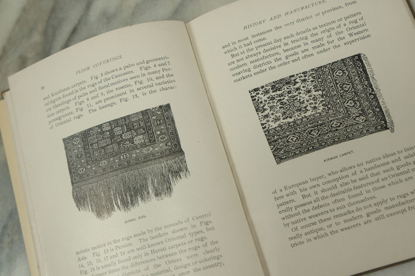 Lot 129 - "History And Manufacture Of Floor Coverings" Antique Book Copyright 1899 By Review Publishing Co., New York, Trade Book, Illustrated