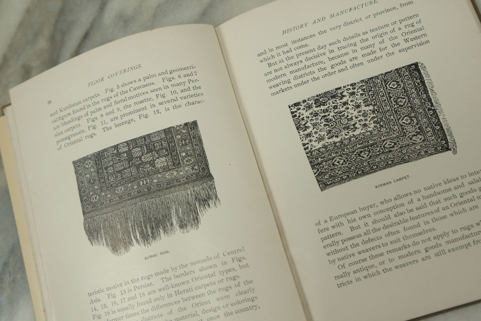Lot 129 - "History And Manufacture Of Floor Coverings" Antique Book Copyright 1899 By Review Publishing Co., New York, Trade Book, Illustrated