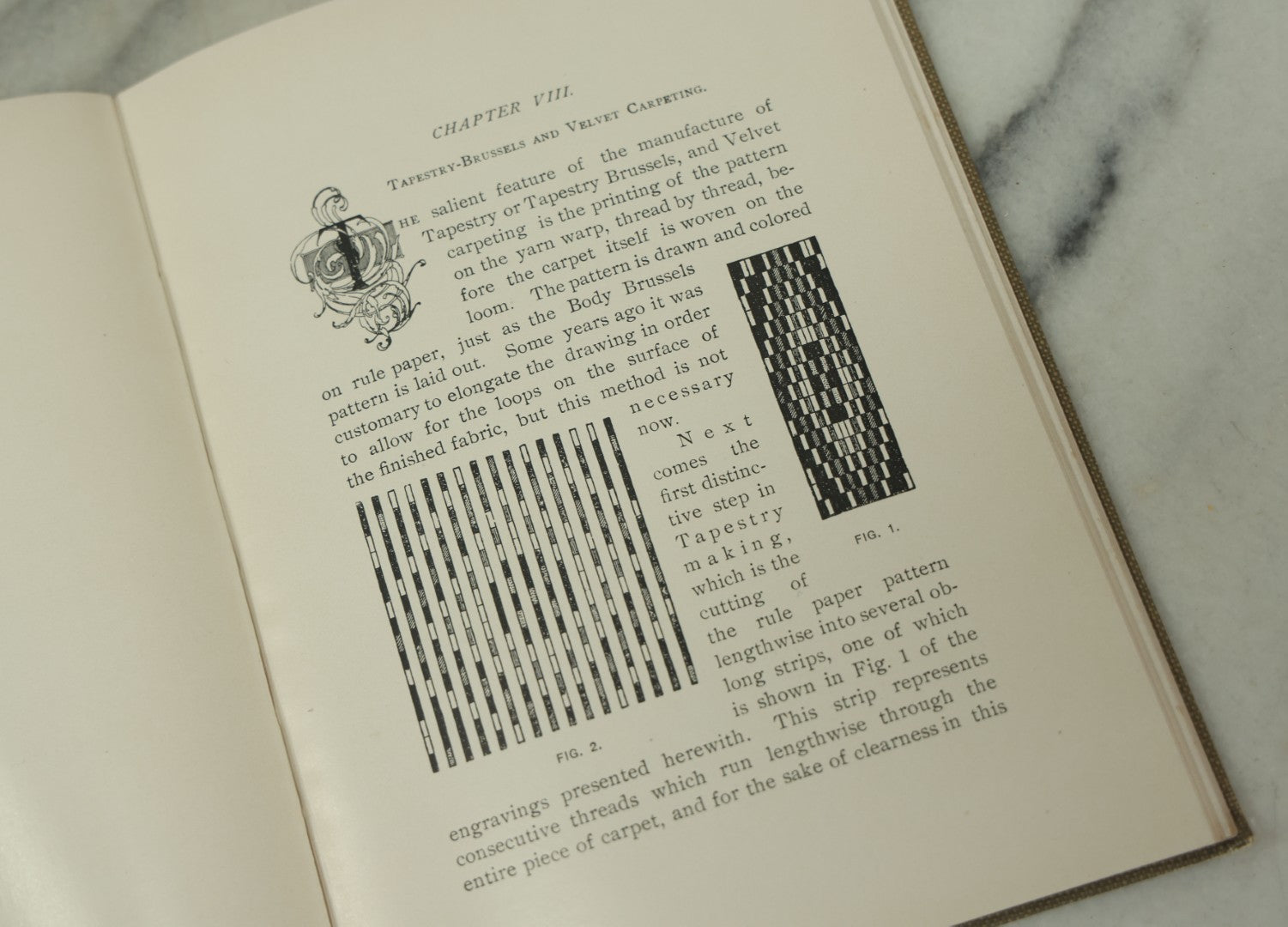 Lot 129 - "History And Manufacture Of Floor Coverings" Antique Book Copyright 1899 By Review Publishing Co., New York, Trade Book, Illustrated