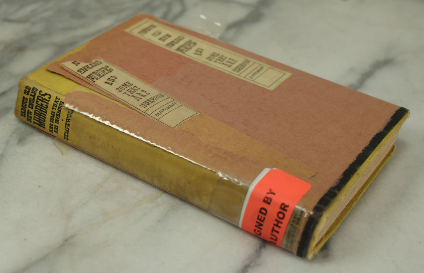 Lot 130 - "Famous Old New England Murders, And Some That Are Infamous" Vintage Book By Richard Dempewolff, Signed By The Author, Copyright 1942