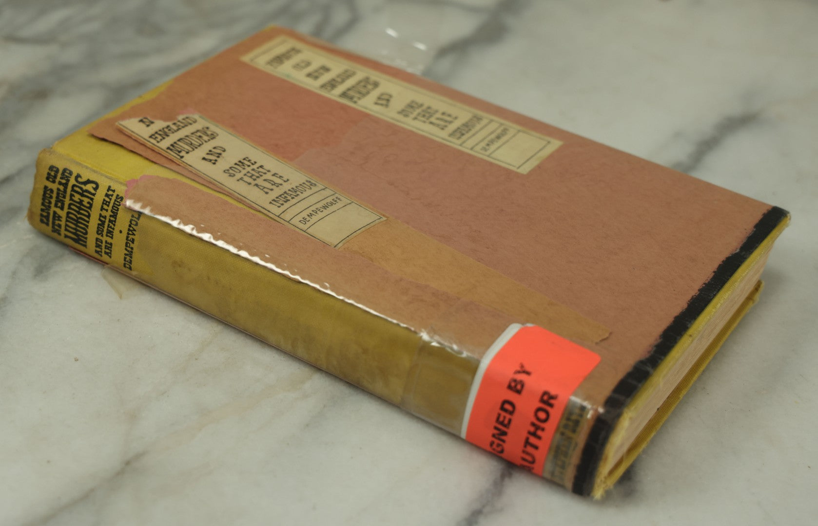 Lot 130 - "Famous Old New England Murders, And Some That Are Infamous" Vintage Book By Richard Dempewolff, Signed By The Author, Copyright 1942
