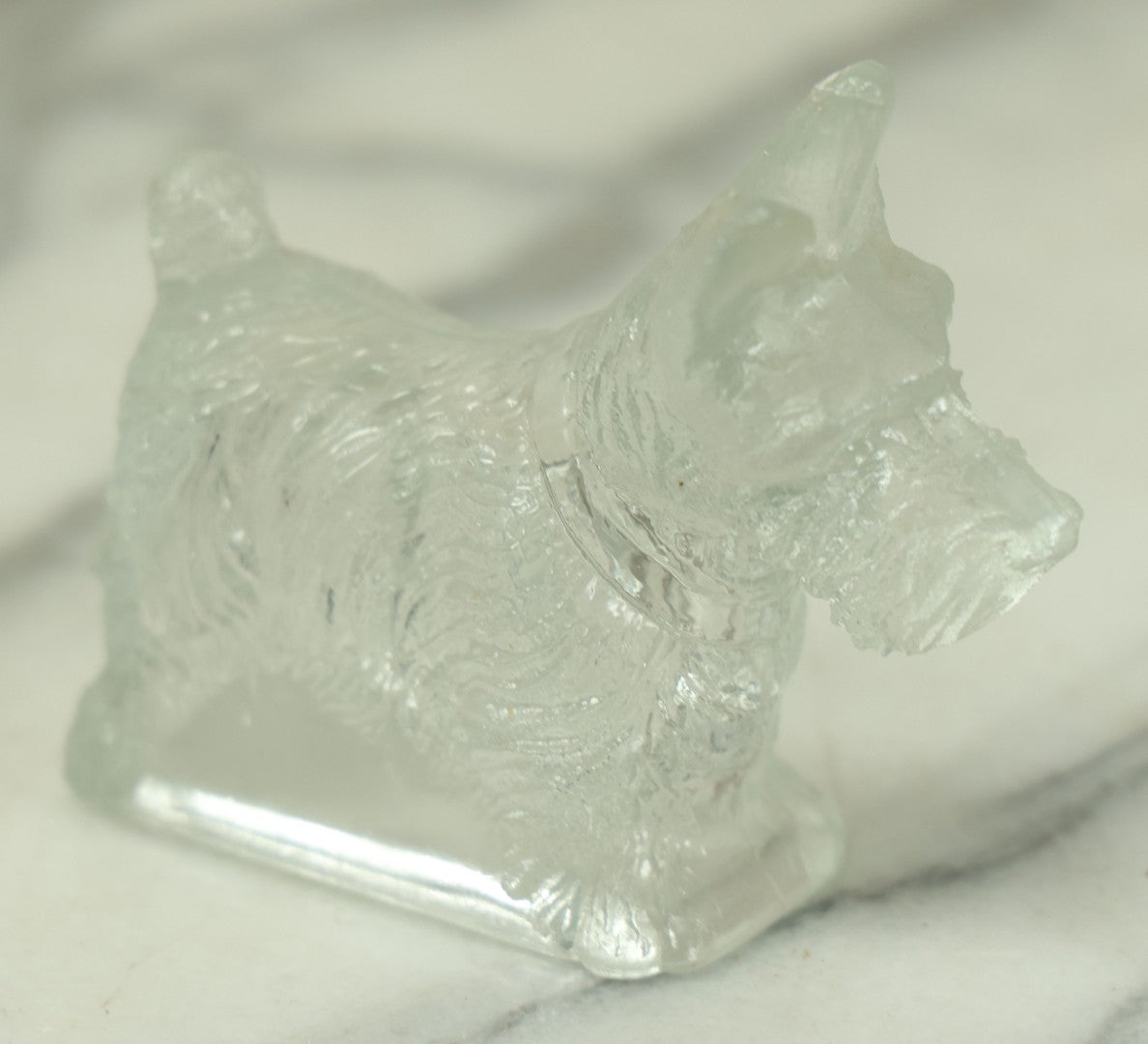 Lot 138 - Vintage Glass Scottie Dog Candy Container