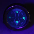 Lot 140 - Vintage Pin On Brass Miniature Compass With Black Light Sensitive Glow In The Dark Letters
