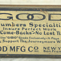 Lot 026 - Vintage Good Manufacturing Company "Good" Brand Plumbers Specialities Bronze Ball Cock Seat Cap Assortment Divided Tin, New York & San Francisco