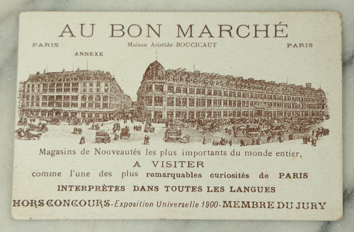 Lot 087 - Pair Of Antique French Trade Cards For Au Bon Marché," One Of The First Department Stores In Paris, With Lithographed Cats And Dogs