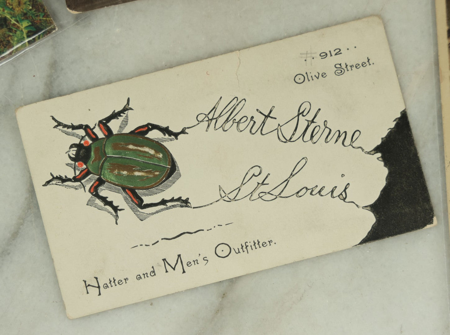 Lot 089 - Grouping Of Eleven Vintage And Antique Postcards And Trade Cards, Including Trade Card With Insect, Orphan Girls, Illustrated Nudist Comic Postcards, And More