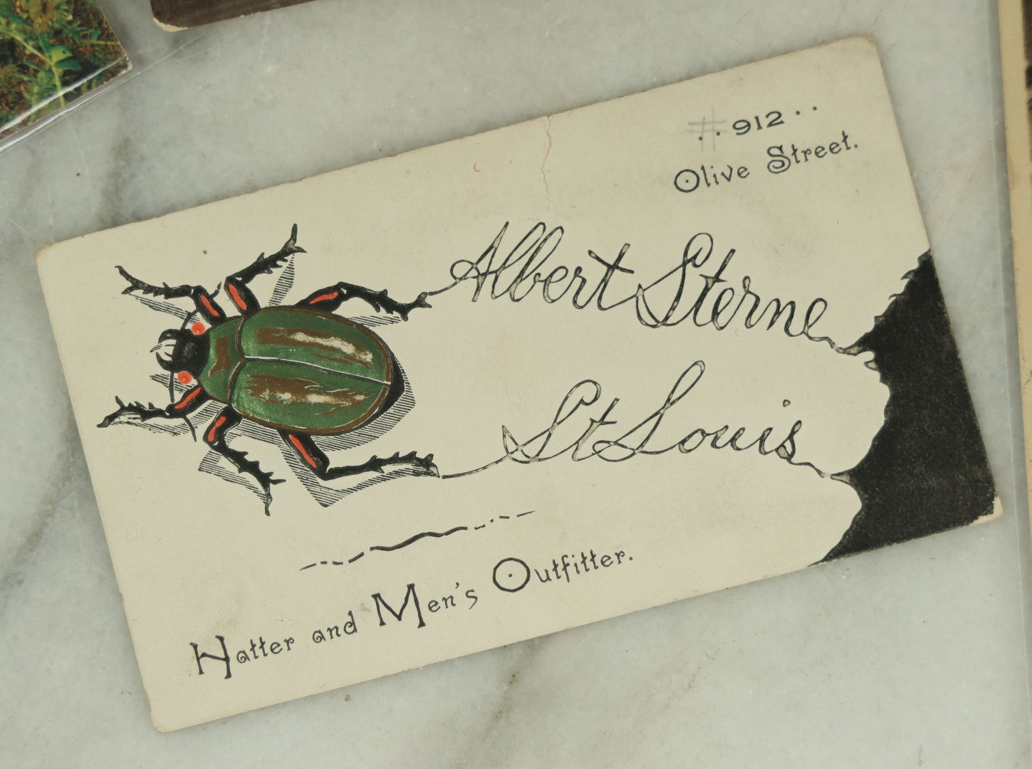 Lot 089 - Grouping Of Eleven Vintage And Antique Postcards And Trade Cards, Including Trade Card With Insect, Orphan Girls, Illustrated Nudist Comic Postcards, And More