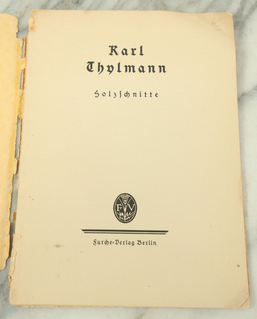 Lot 093 - Vintage Art Booklet Of The Woodcuts Of German Artist Karl Thylmann, Published By Furche-Verlag, Berlin, 20th Century