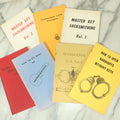 Lot 094 - Grouping Of Seven Booklets On Handcuffs And Locksmithing, Including How To Open Handcuffs Without Keys, Lock Picking, Etc., By Desert Publications, Late 1970s