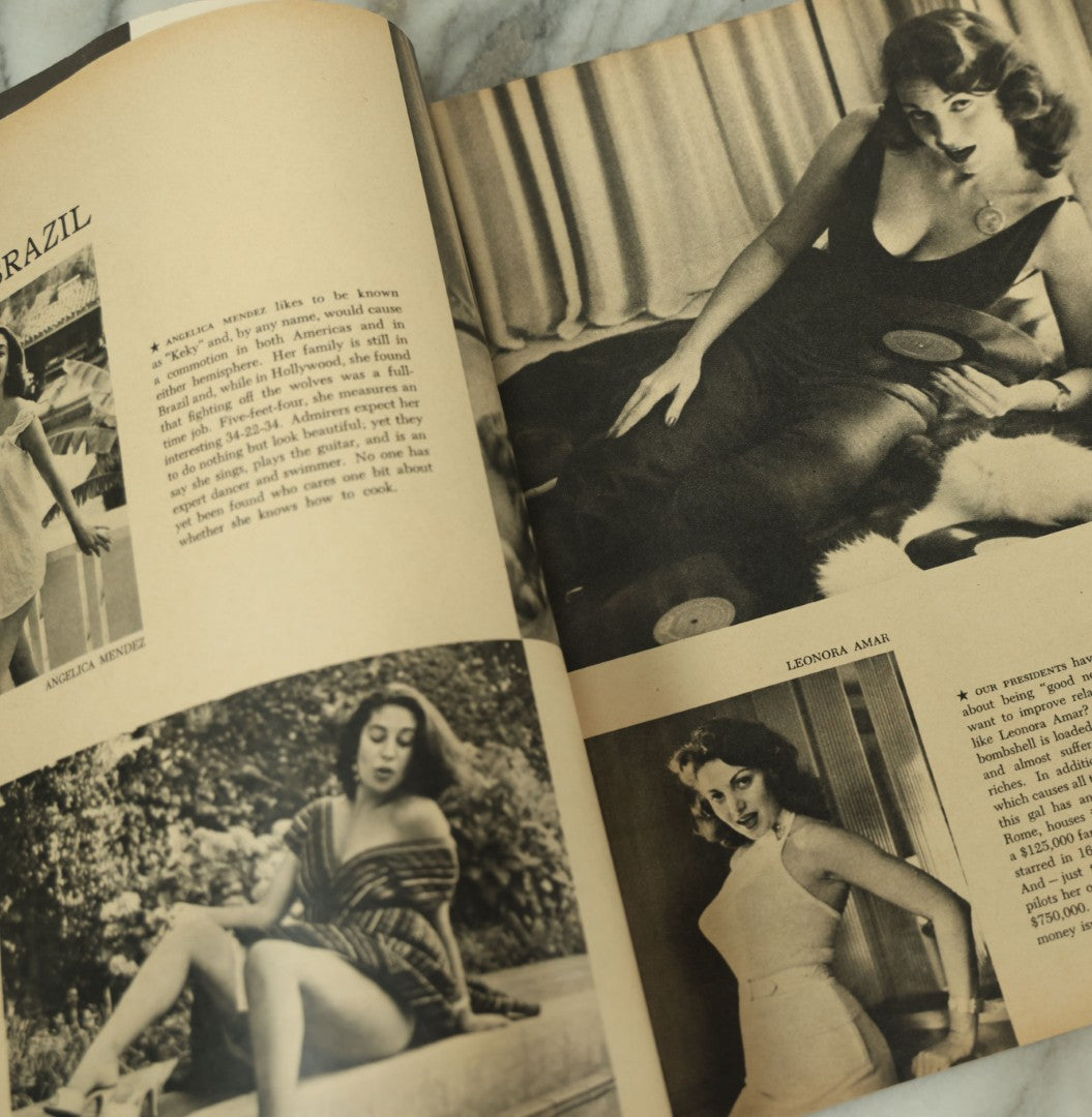 Lot 095 - Vintage International Pin-Ups Magazine, 65 Exotic Beauties, A Hillman Publication, 1957