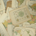 Lot 096 - Grouping Of 10+ Pages From An Antique French Atlas, Including A Diagram Of The Solar System, Maps Of Europe, The Americas, Etc.