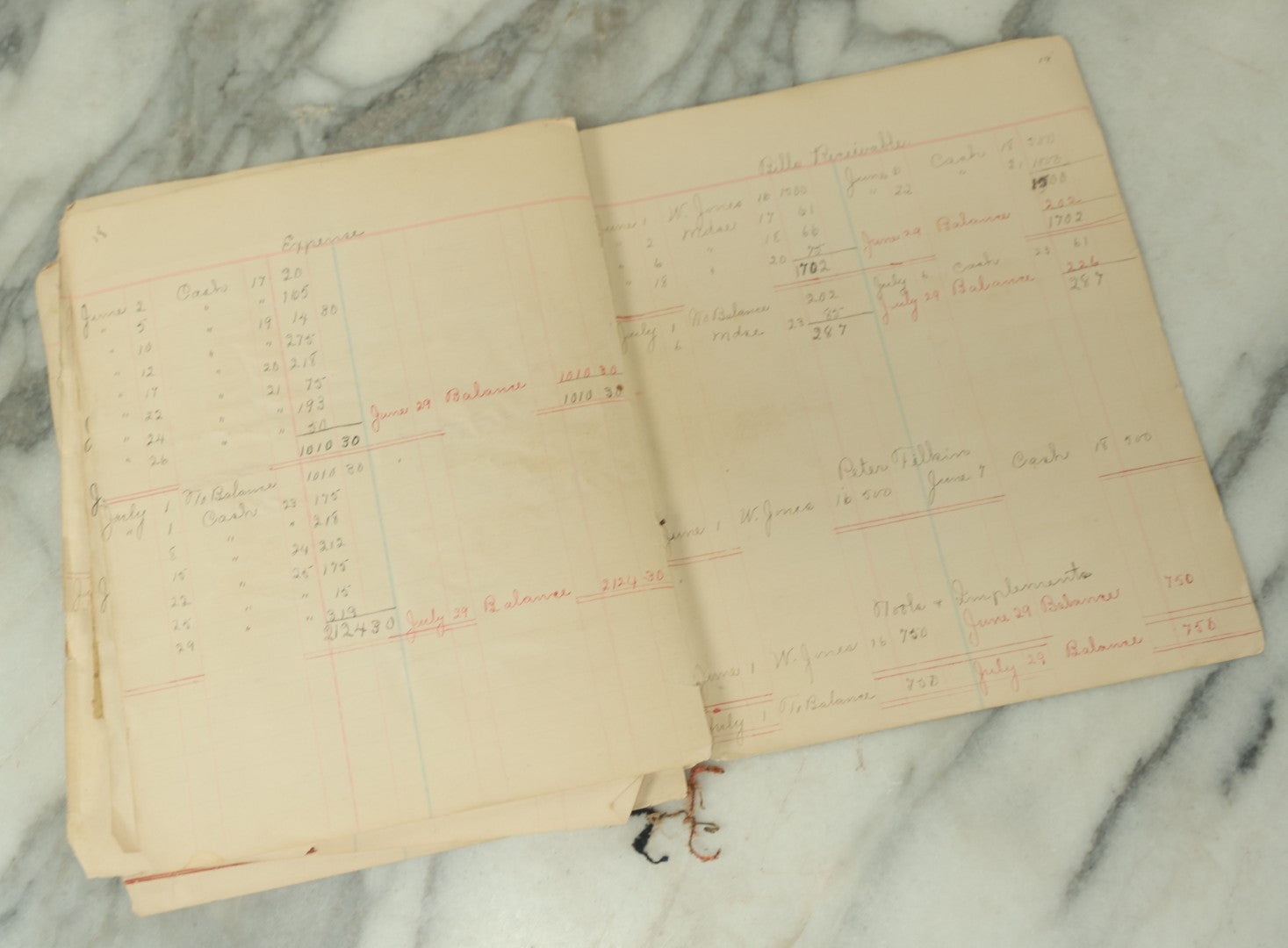 Lot 098 - Antique Victorian Scrapbook With Unique Pieces Including Letters, Theater And Event Programs, A Small Wire Doll, Flora, And More, As Found