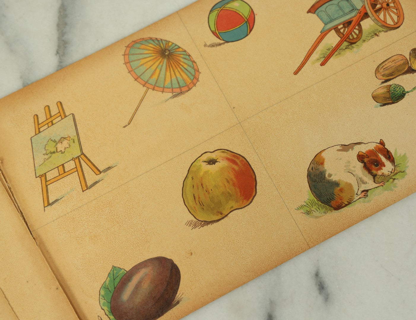 Lot 100 - "The Little Postcard Painter" Antique Postcard Painting Book For Children, By Ernest Nister, London, And E.P. Dutton &* Co., New York, No. 888, Watercolor Book For Children To Paint Their Own Postcards, Used