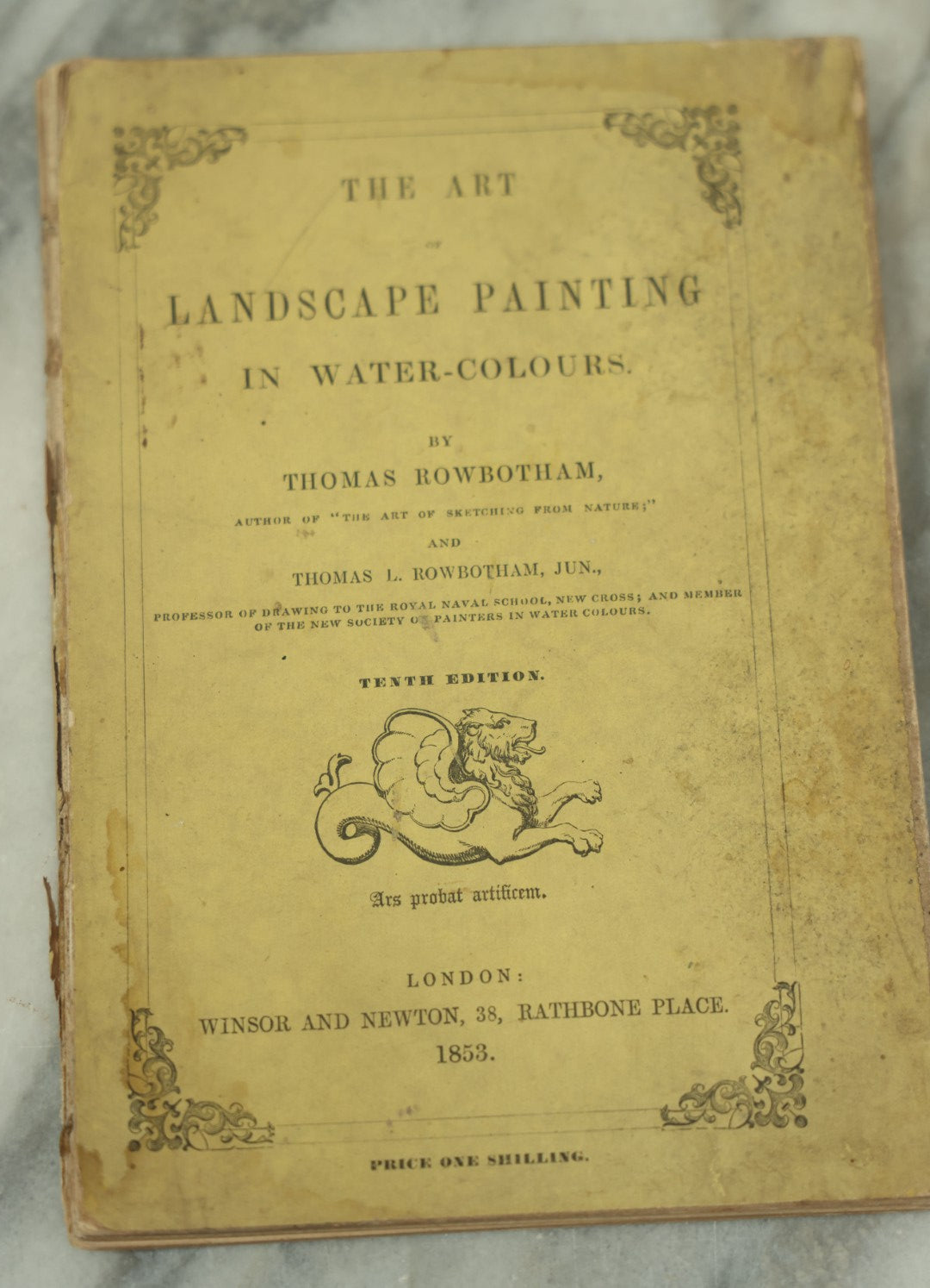 Lot 106 - Grouping Of Three Antique Art Instruction Booklets On Water Color, Pencil, And Oil Painting, Landscapes, Etc., Circa 1850s