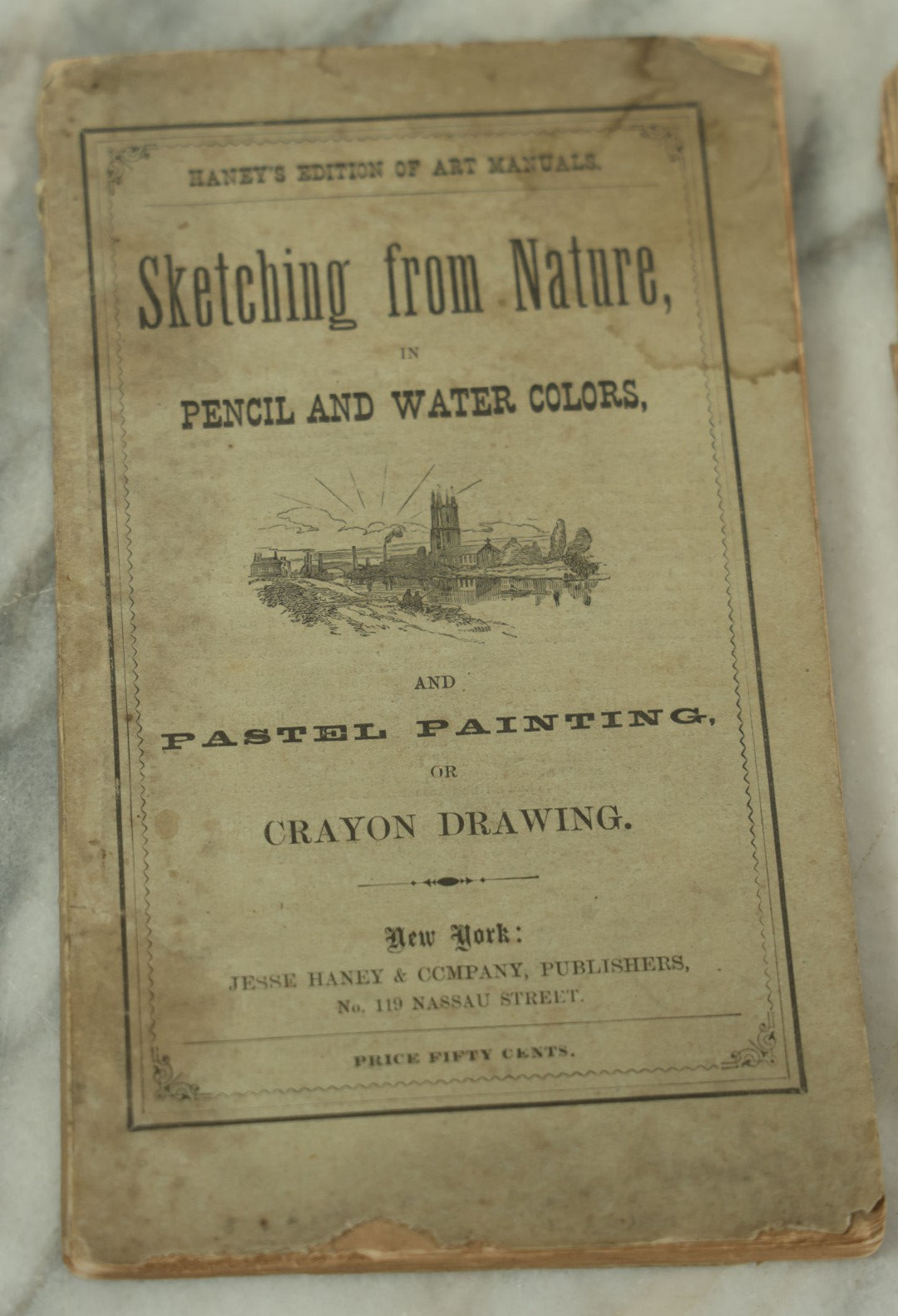 Lot 106 - Grouping Of Three Antique Art Instruction Booklets On Water Color, Pencil, And Oil Painting, Landscapes, Etc., Circa 1850s