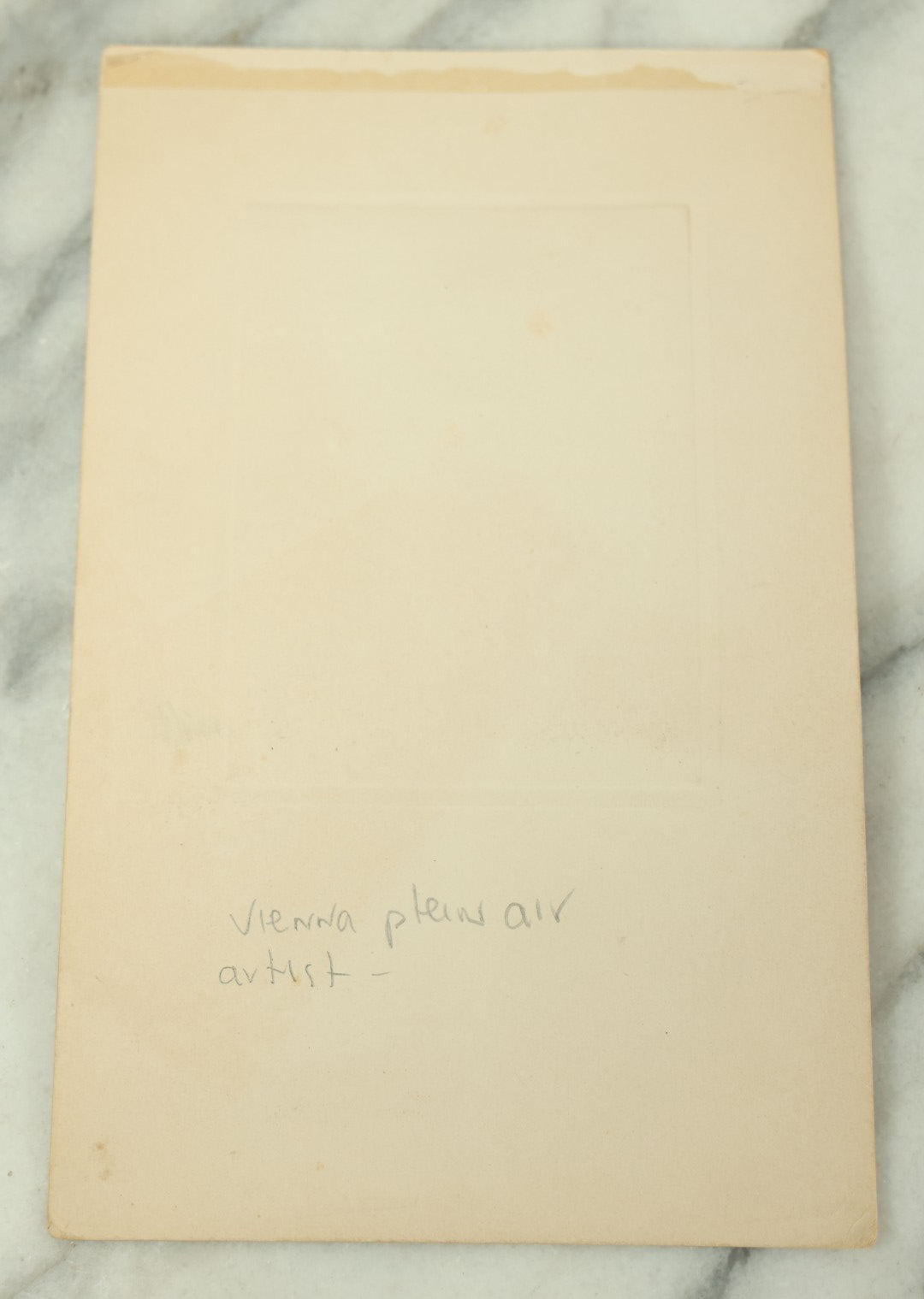 Lot 112 - Single Vintage Boarded Photo Of A Man Painting A Landscape Scene, Vienna, Austria